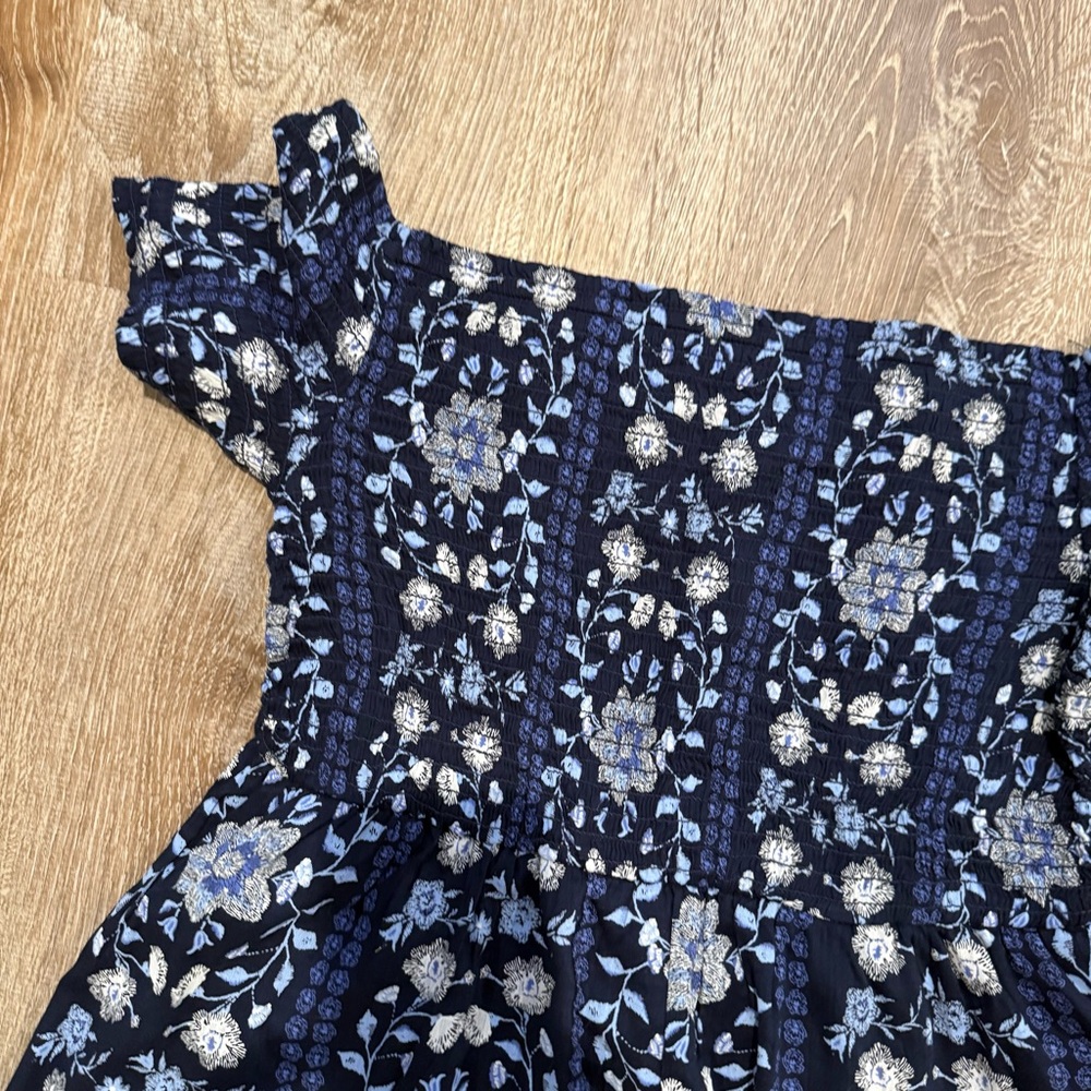 Old Navy, NWT Blue Floral Midi Dress, Size MP - Picture 5 of 10
